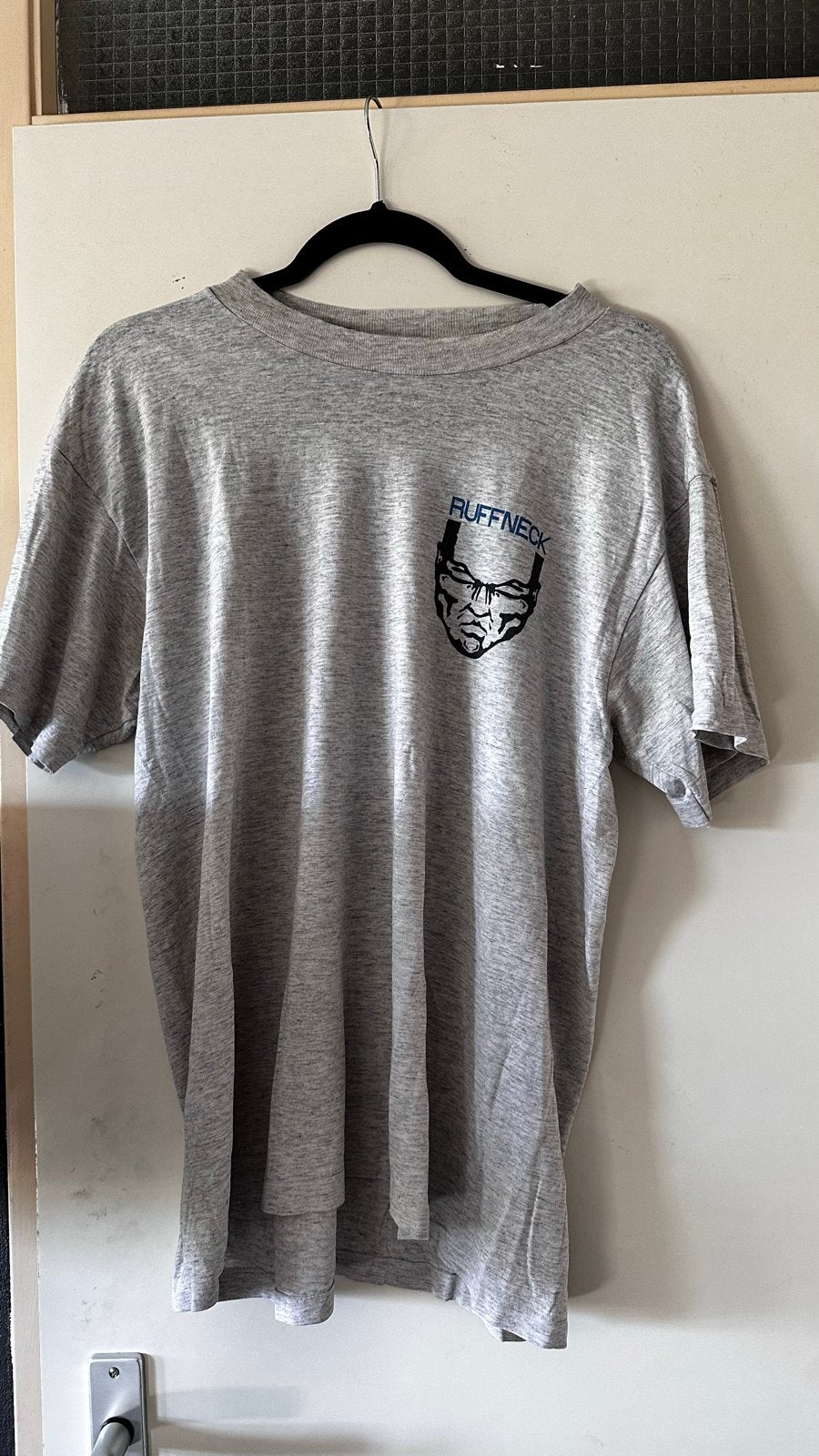Vintage Ruffneck T-shirt Grijs Maat L, Ophalen of Verzenden, Gedragen, Maat 52/54 (L), Grijs
