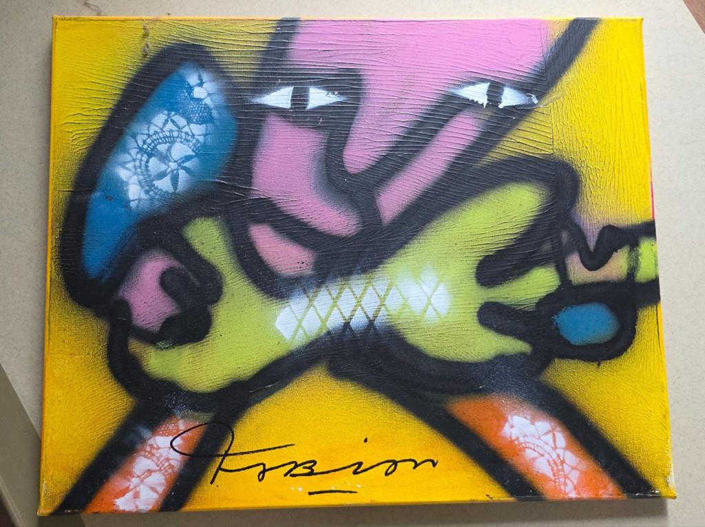 Fabian - "Rockstar" origineel werk, Antiek en Kunst, Kunst | Schilderijen | Modern, Ophalen of Verzenden