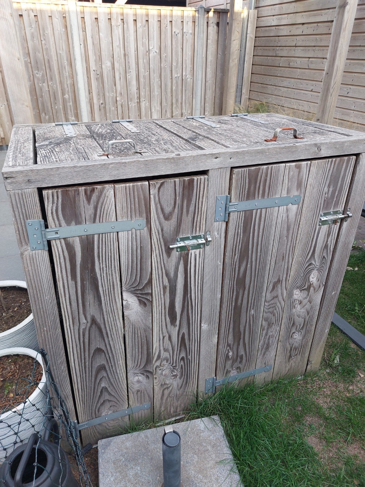 Houten containerberging voor 2 containers, Ophalen, Hout, Overige typen