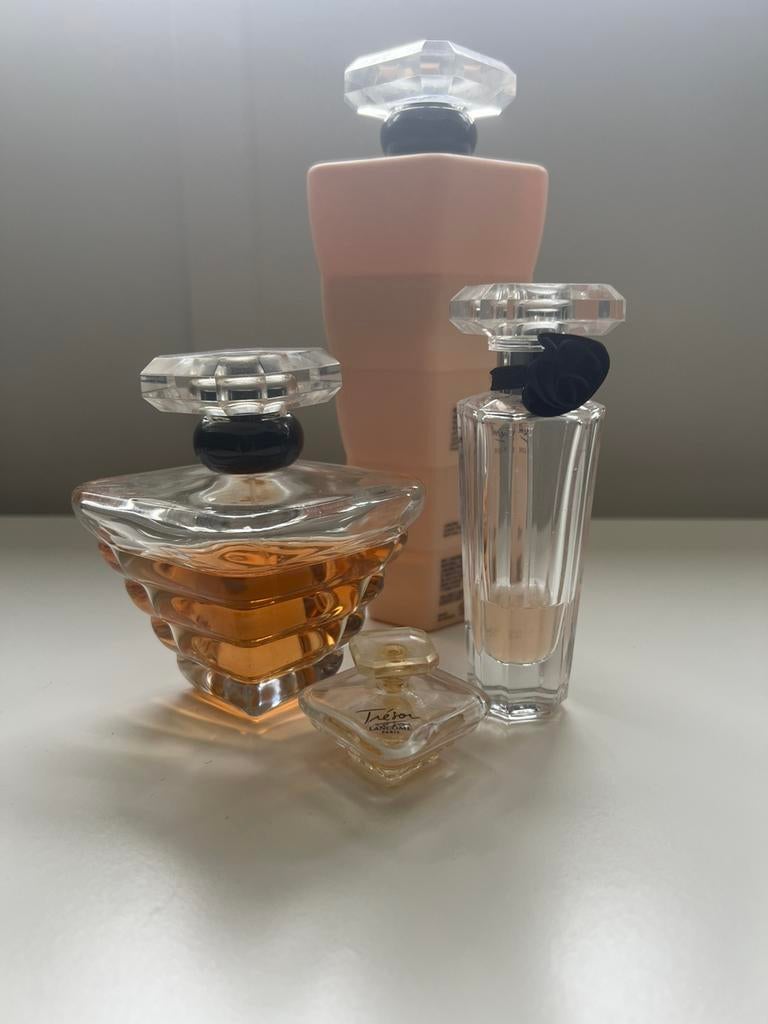 Lancome tresor parfum en bodylotion, Ophalen of Verzenden, Zo goed als nieuw