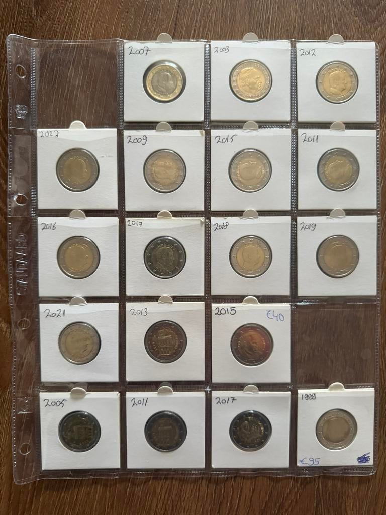 Blad met zeldzame munten, Ophalen of Verzenden, Buitenland, Munten
