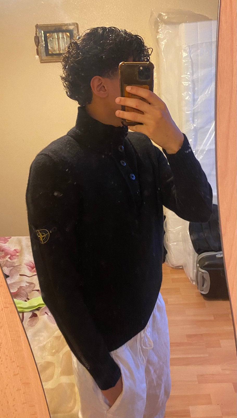 Stone Island wollen trui - M, Ophalen of Verzenden, Zo goed als nieuw, Maat 48/50 (M), Zwart