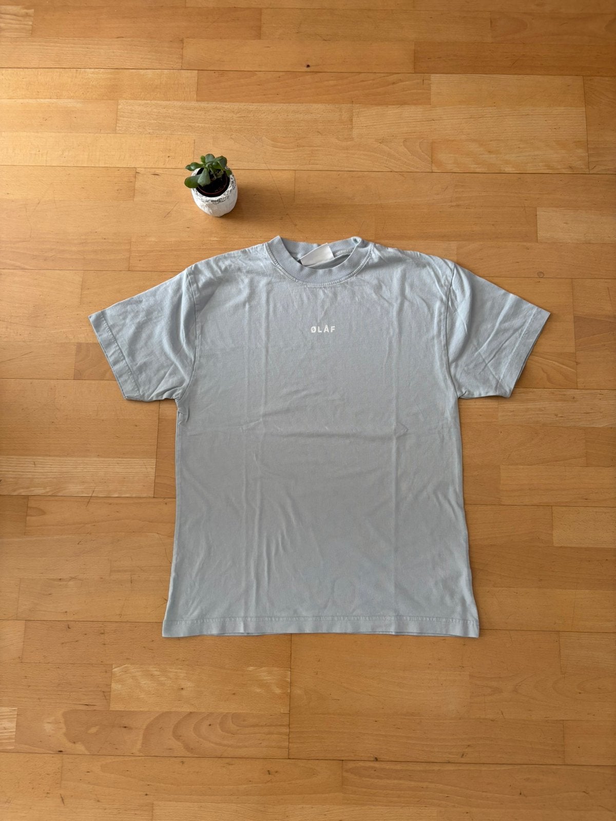 OLAF Effen T-shirt Lichtblauw S, Ophalen of Verzenden, Zo goed als nieuw, Blauw