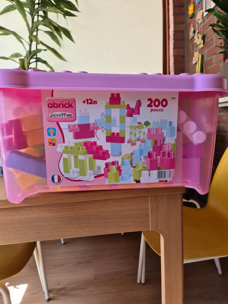 Abrick Ecoiffier Bouwblokken Set 200 Stuks in Roze Doos, Kinderen en Baby's, Speelgoed | Bouwstenen, Ophalen of Verzenden, Gebruikt