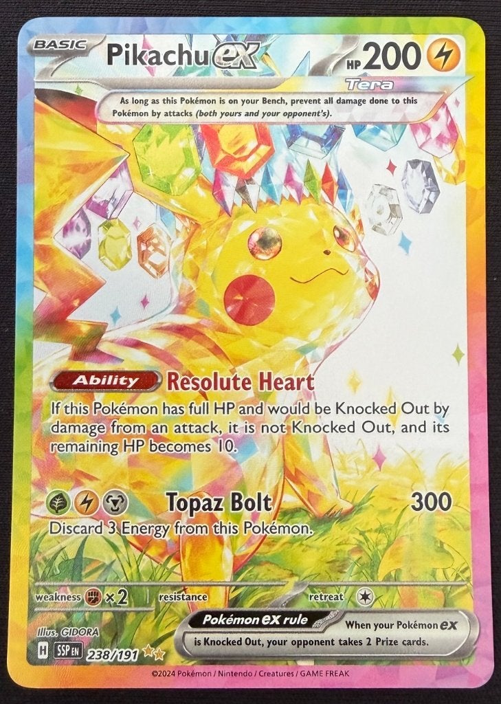 Pikachu ex 238/191 (SSP 238) Surging Sparks, Verzenden, Zo goed als nieuw, Losse kaart