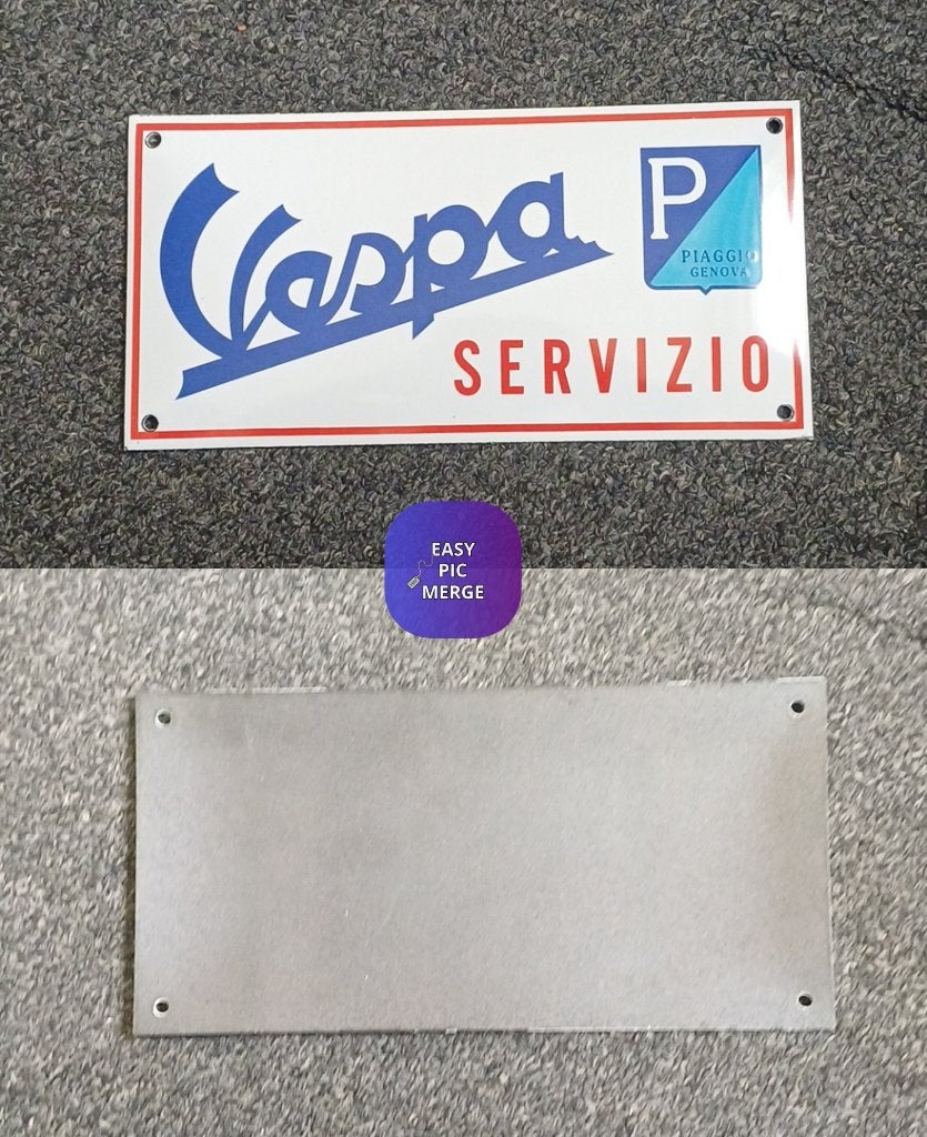 Vespa Servizio bombe emaille bord, Ophalen of Verzenden
