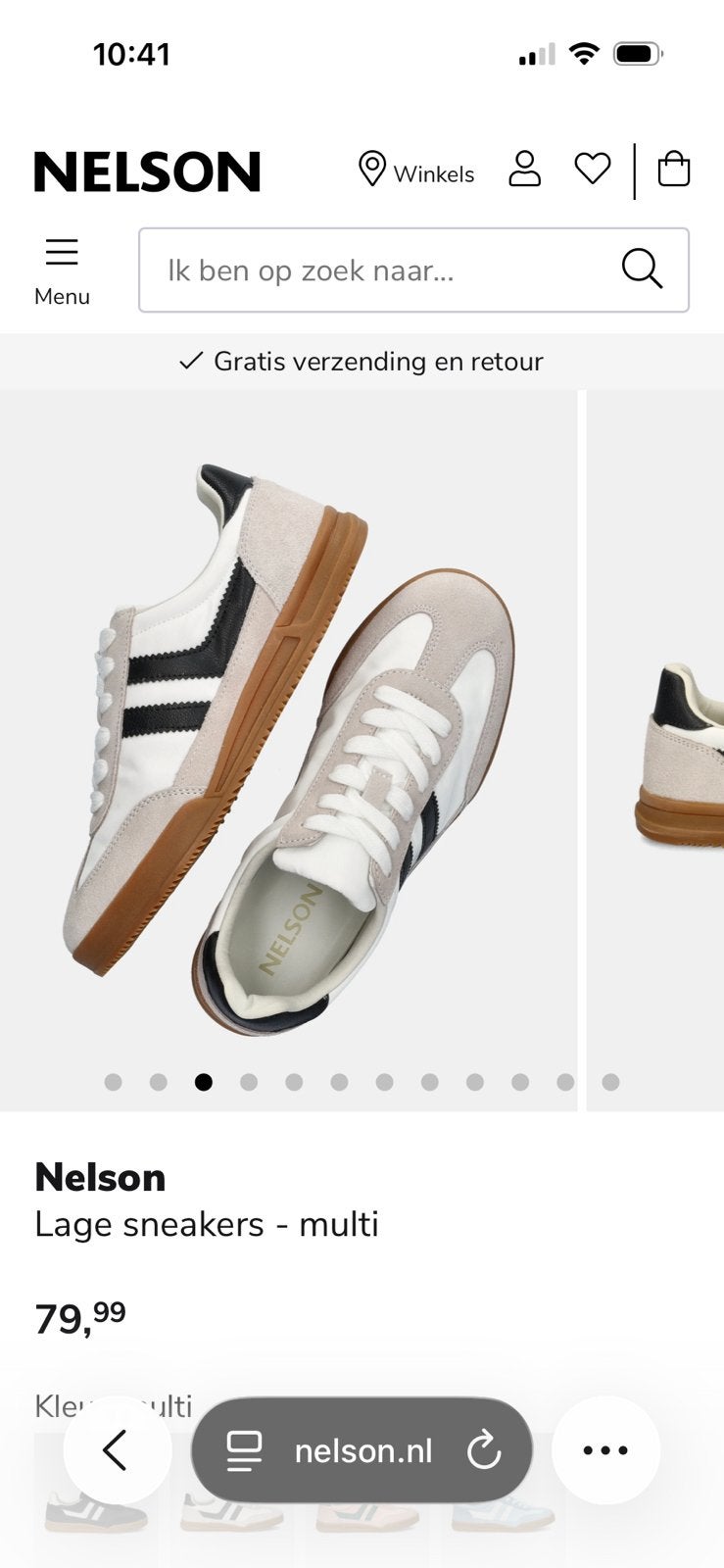 Sneakers Nelson 38 Nieuw, Ophalen of Verzenden, Nieuw, Wit, Sneakers of Gympen