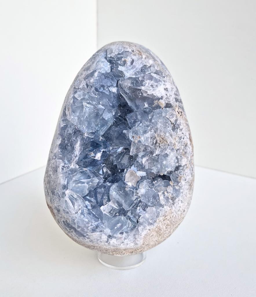 Celestien ei | edelstenen, Ophalen of Verzenden, Mineraal