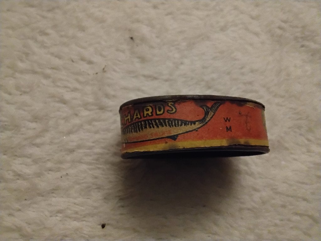 vintage blikje voor pilchards (sardines), Ophalen of Verzenden, Gebruikt, Overige