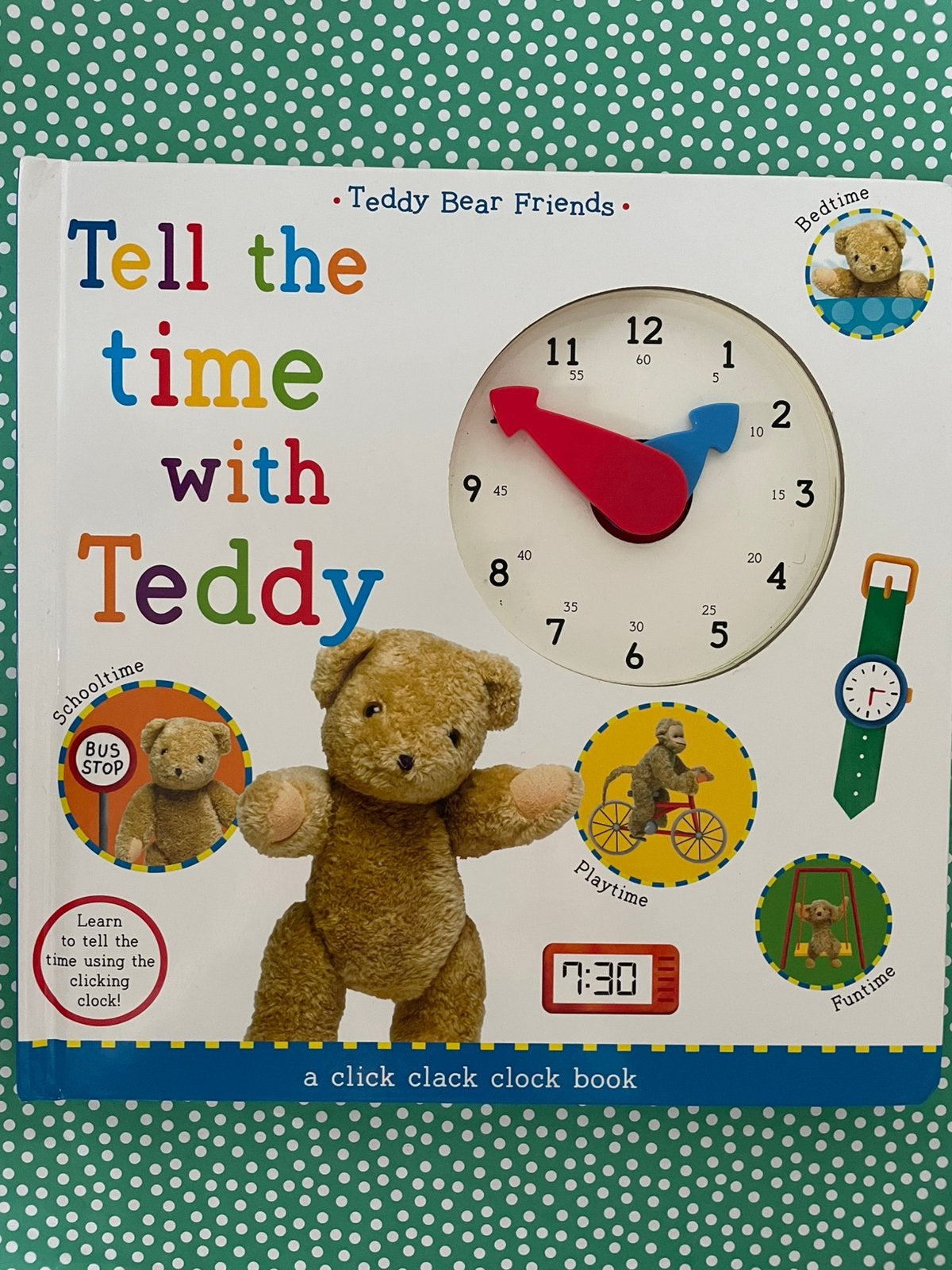 Tell the time with Teddy, Boeken, Kinderboeken | Kleuters, Ophalen of Verzenden, Zo goed als nieuw, Fictie algemeen