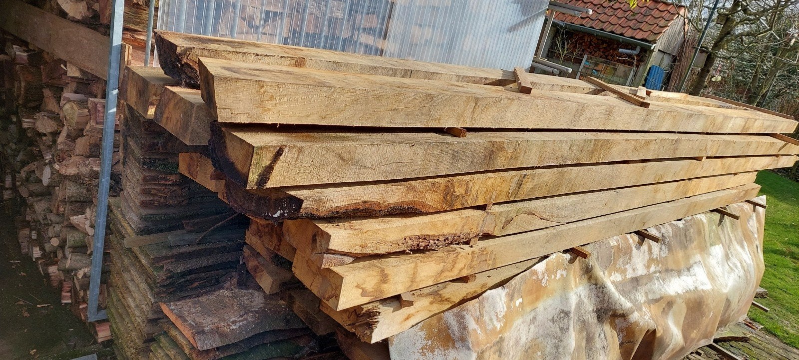 houten balken, Tuin en Terras, Ophalen, 250 cm of meer, Balken
