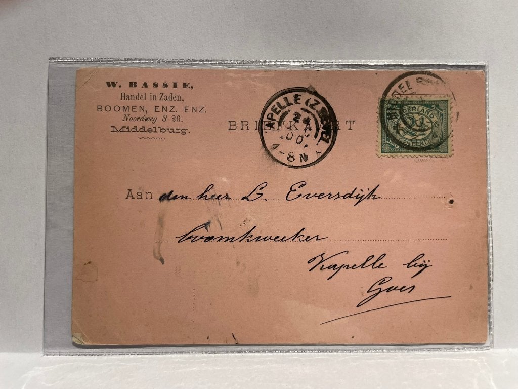 Briefkaart - Middelburg - W. Bassie, Verzenden, Voor 1920, Gelopen, Zeeland