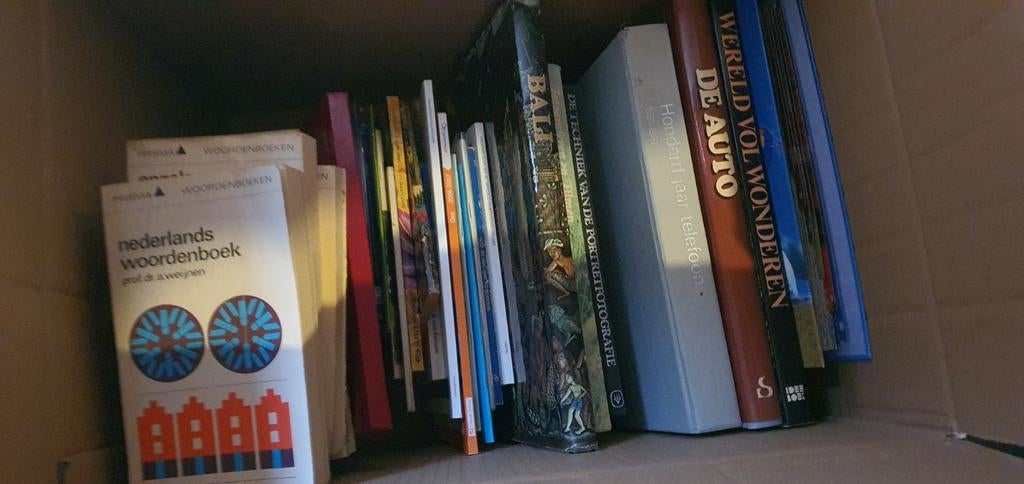 Grote doos met diverse boeken, Ophalen, Gelezen, Overige niveaus, Diverse auteurs