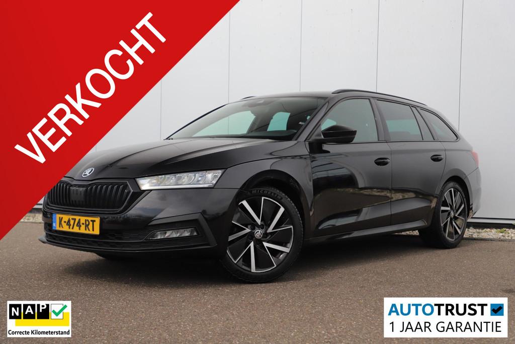 Skoda Octavia Combi 1.0 TSI Sport Business 110PK RS Stoelen, Stof, Gebruikt, Met garantie (alle), Zwart