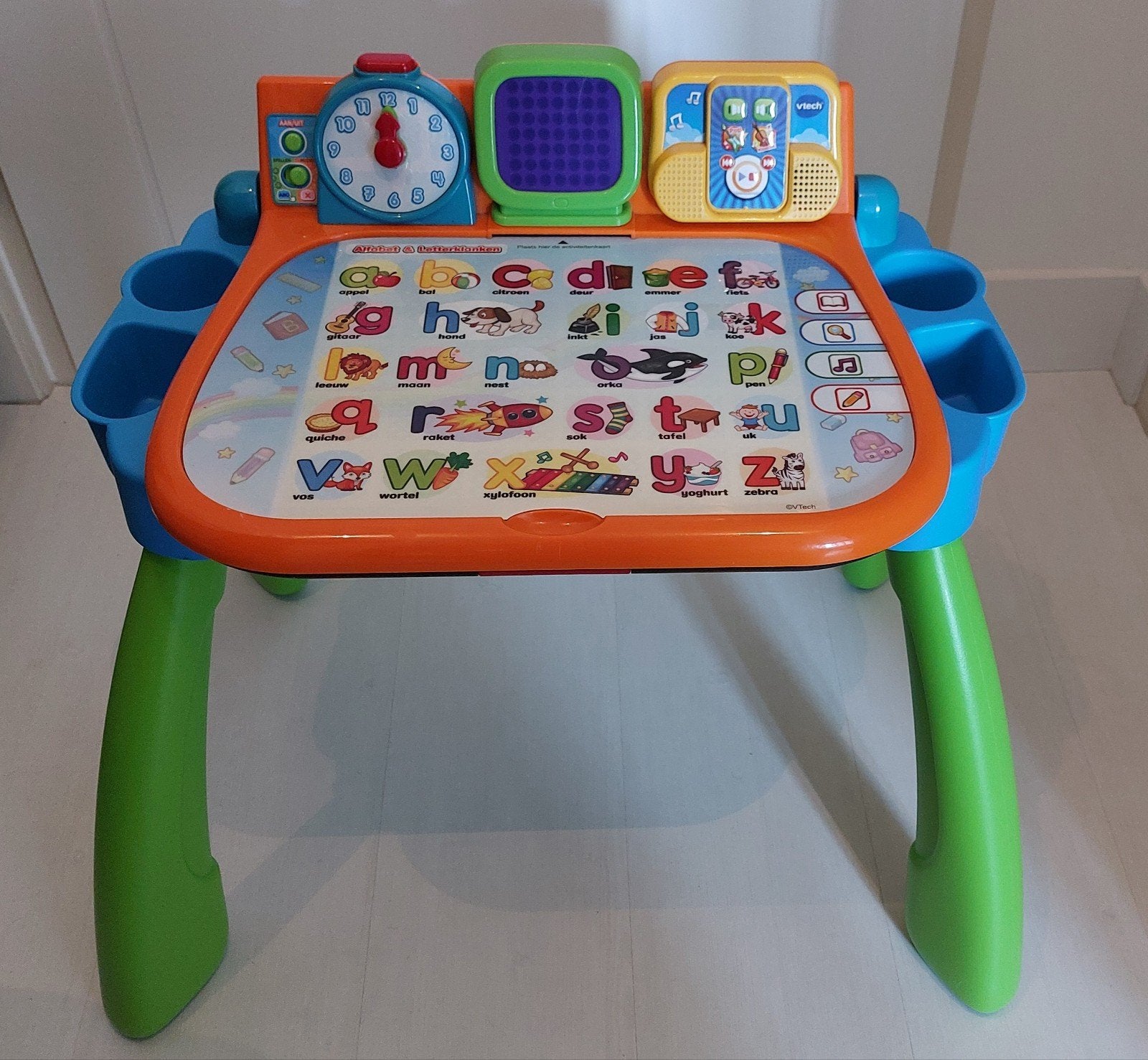 VTech Magische Speel- en Leertafel met geluid, 4 leerkaarten, Ophalen, Gebruikt, Taal en Lezen, Met geluid