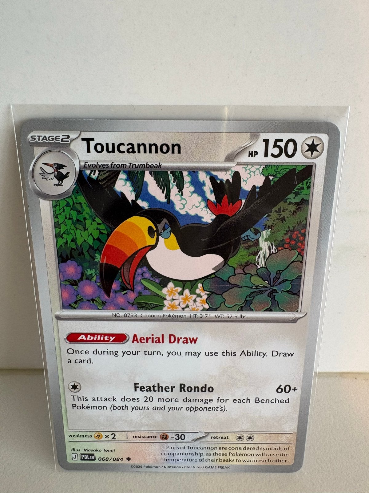 Pokémon Kaart Toucannon 068/084 - Stage 2, Ophalen of Verzenden, Nieuw, Losse kaart