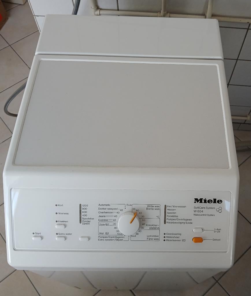 Miele wasmachine W 604 softcare, Witgoed en Apparatuur, Wasmachines, Gebruikt, Bovenlader, 10 kg of meer, 85 tot 90 cm, 1200 tot 1600 toeren
