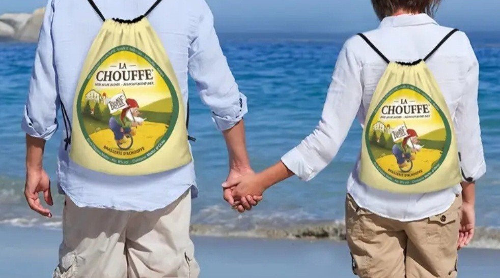 La chouffe tasje, ideaal voor op vakantie, Verzamelen, Biermerken, Ophalen of Verzenden, Nieuw, Overige typen, Overige merken