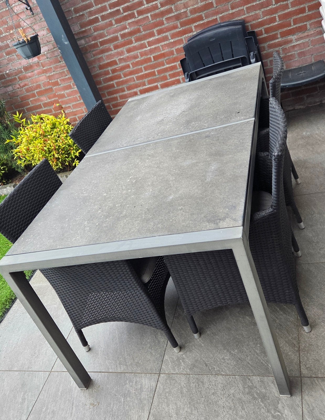 Moderne tuinset met 4 stoelen - PR & Design, Ophalen, Aluminium, Eettafel
