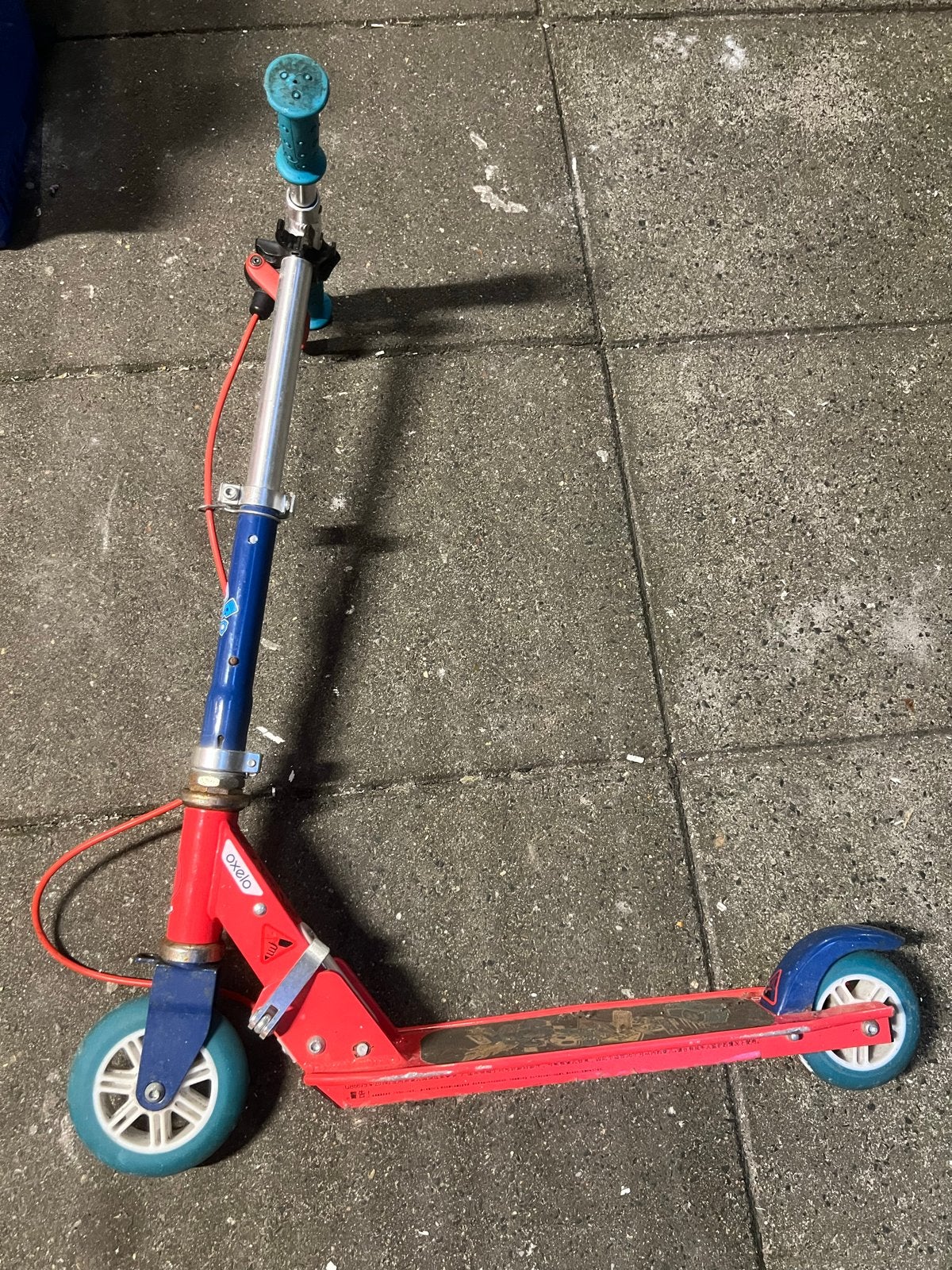 Oxelo step voor kinderen - rood/blauw, gebruikt, Ophalen of Verzenden, Gebruikt, Gewone step
