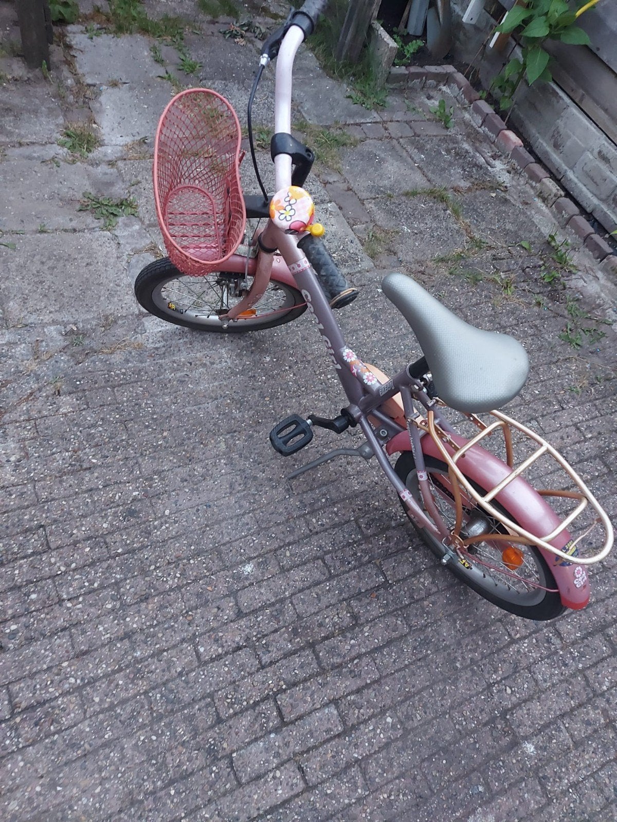 Cool Girl kinderfiets 16 inch met mandje, Ophalen, Gebruikt, 16 tot 20 inch