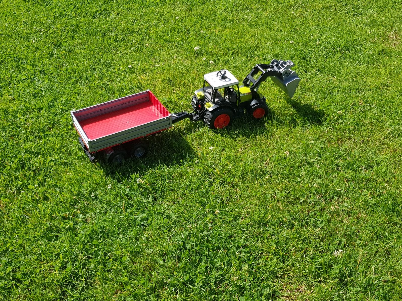 Bruder Speelgoed tractor met aanhanger en voorlader, Kinderen en Baby's, Speelgoed | Speelgoedvoertuigen, Gebruikt, Ophalen of Verzenden