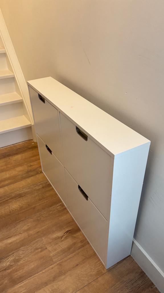IKEA STÄLL schoenenkast wit – 4 vakken, Ophalen, Zo goed als nieuw