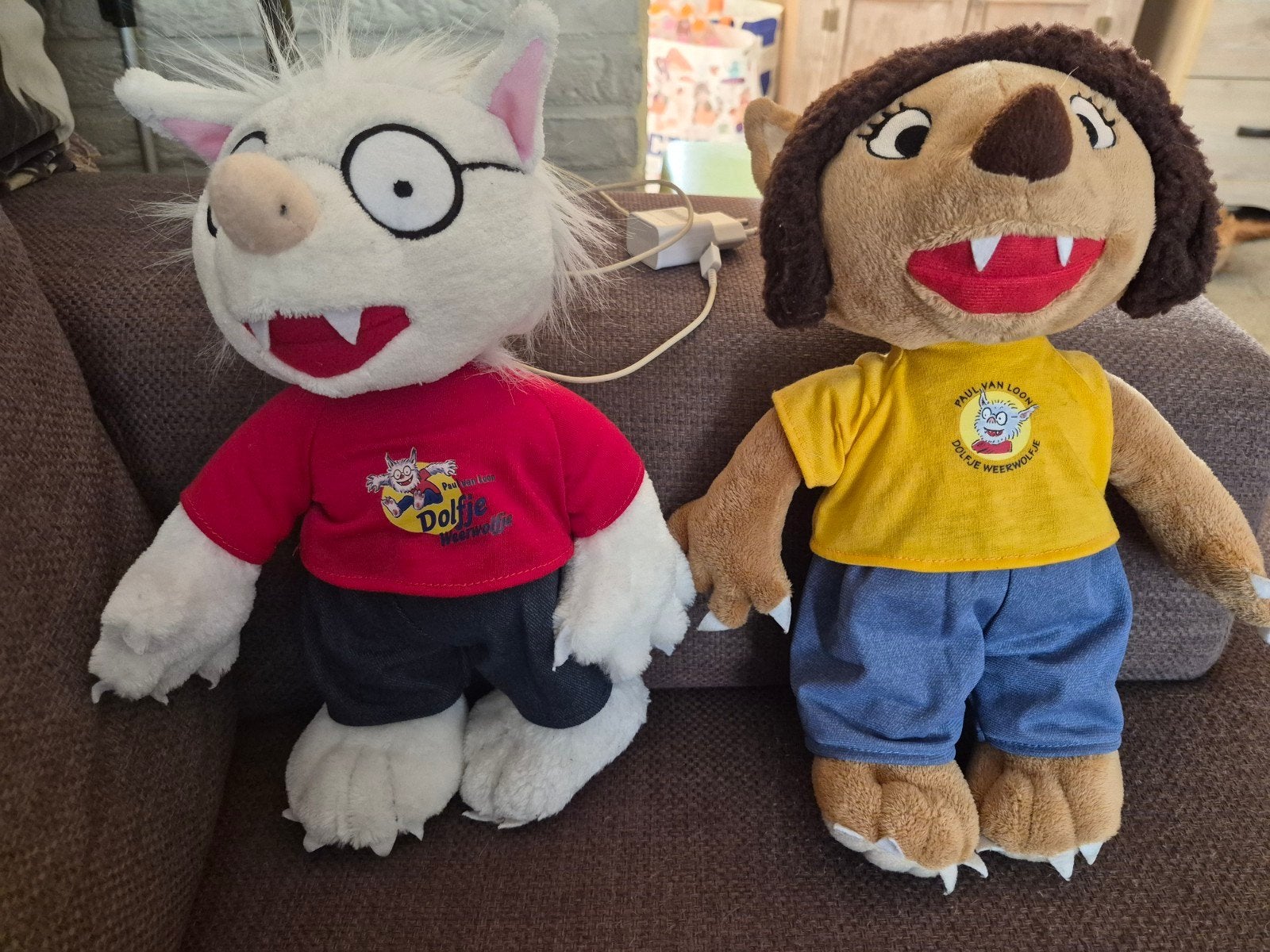 2 Dolfje Weerwolfje knuffels. Paul van Loon., Kinderen en Baby's, Ophalen of Verzenden, Zo goed als nieuw, Overige typen