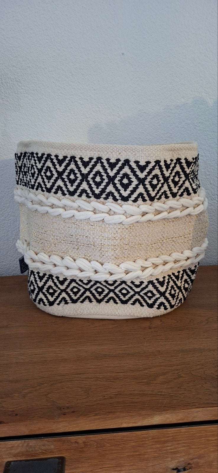 plantenmand/plantenbak/ opbergmand, Textiel, Rond, Ophalen of Verzenden, Handgemaakt