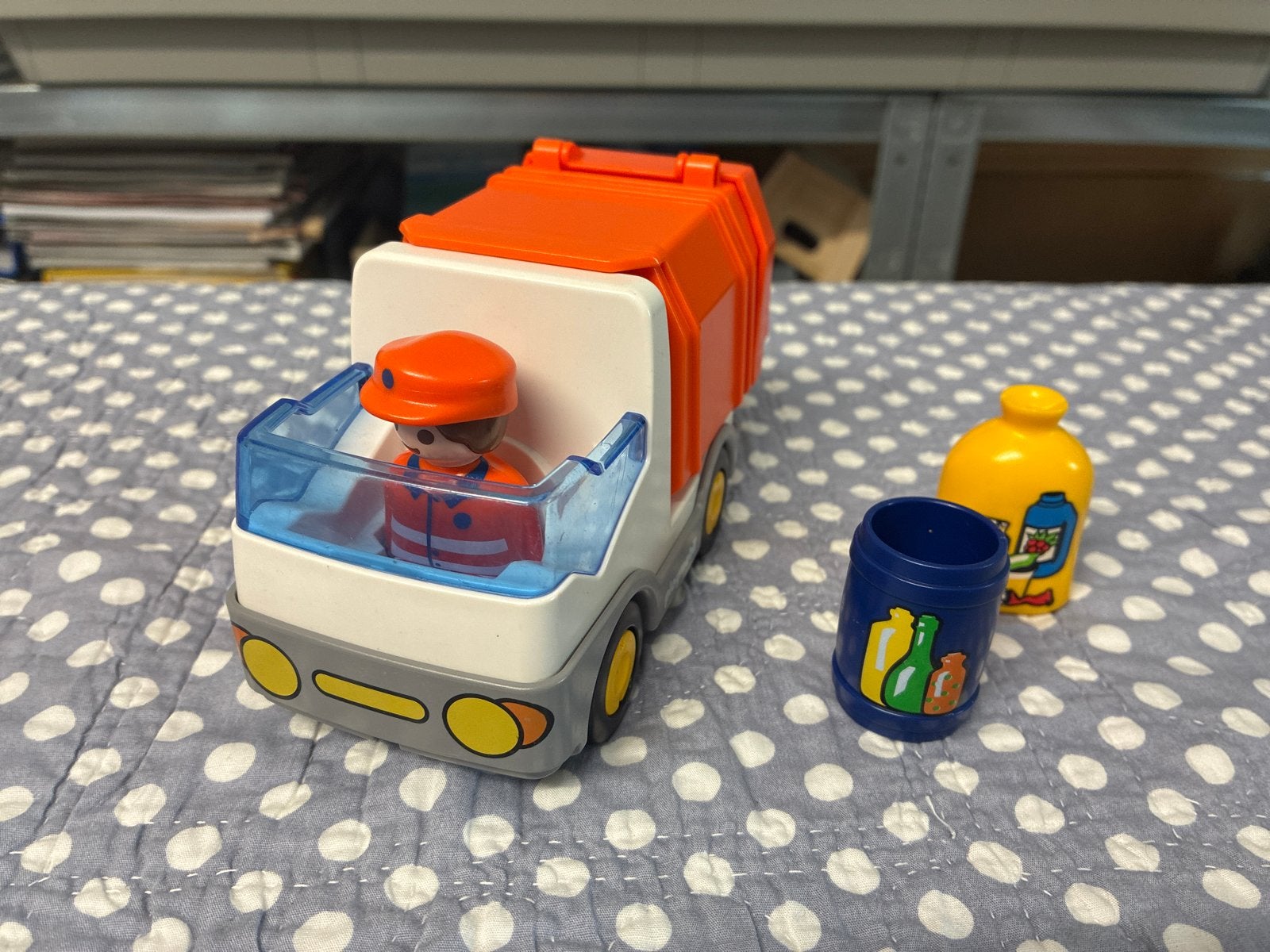 Playmobil Vuilniswagen met figuur en accessoires, Ophalen of Verzenden, Gebruikt