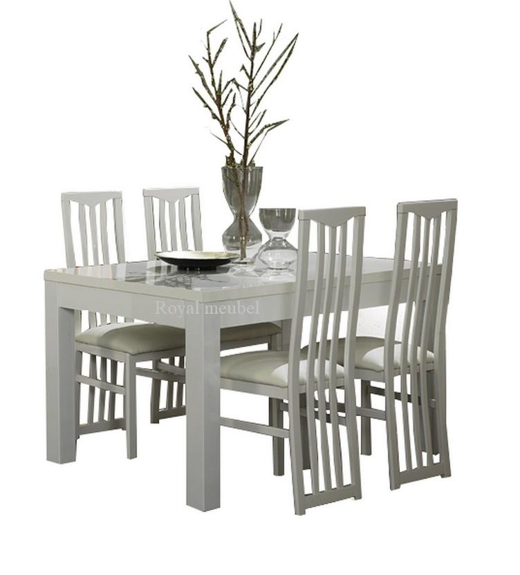 Eettafel Wit Forever-Hoogglans Sale-Direct leverbaar, Rechthoekig, Nieuw, 200 cm of meer, 50 tot 100 cm