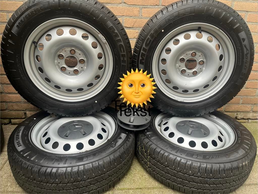 4x7,5 Metcedes Vito viano Michelin zomerset 205/65/16 Tpms, Auto-onderdelen, Banden en Velgen, 16 inch, Banden en Velgen, Zomerbanden