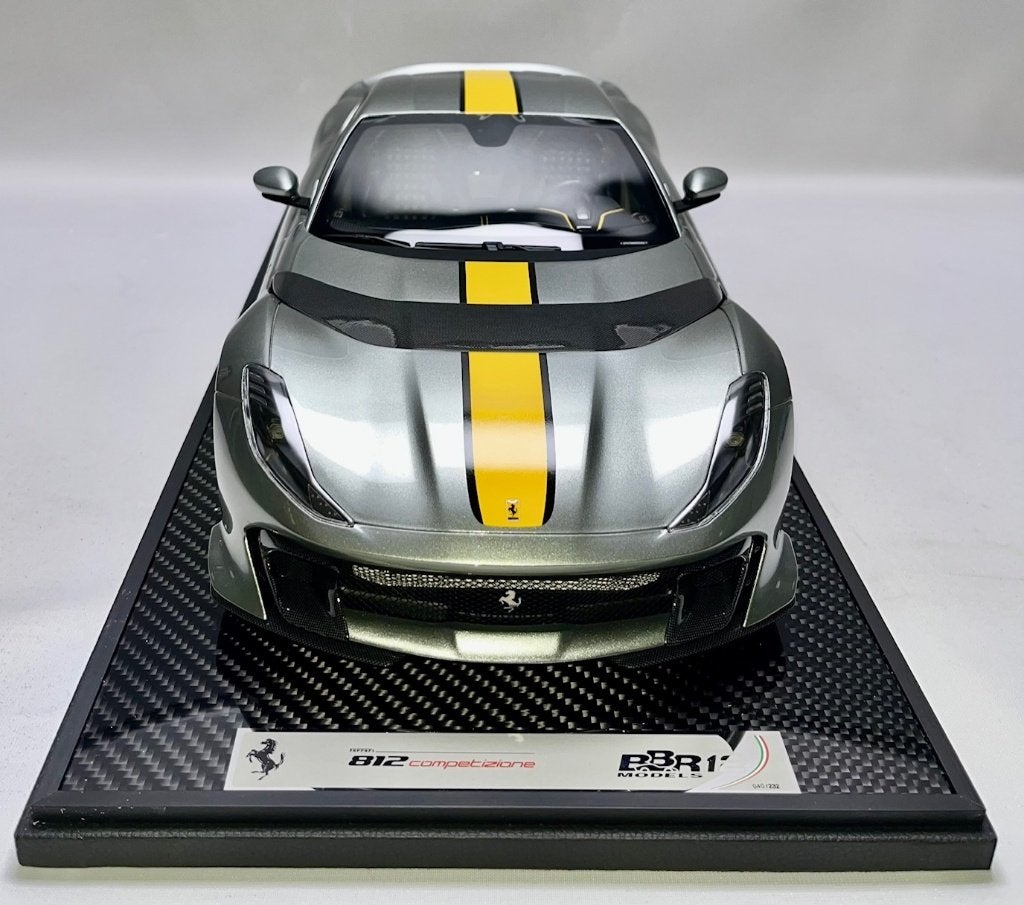Ferrari 812 Competizione Zilver/Grijs 1:12 BBR1215A BBR, Ophalen of Verzenden, Nieuw, 1:9 t/m 1:12, Auto