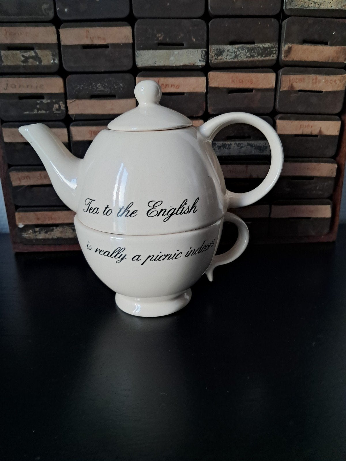 Riviera Maison. Tea for One, Huis en Inrichting, Ophalen of Verzenden, Overige stijlen, Kop(pen) en/of Schotel(s), Glas