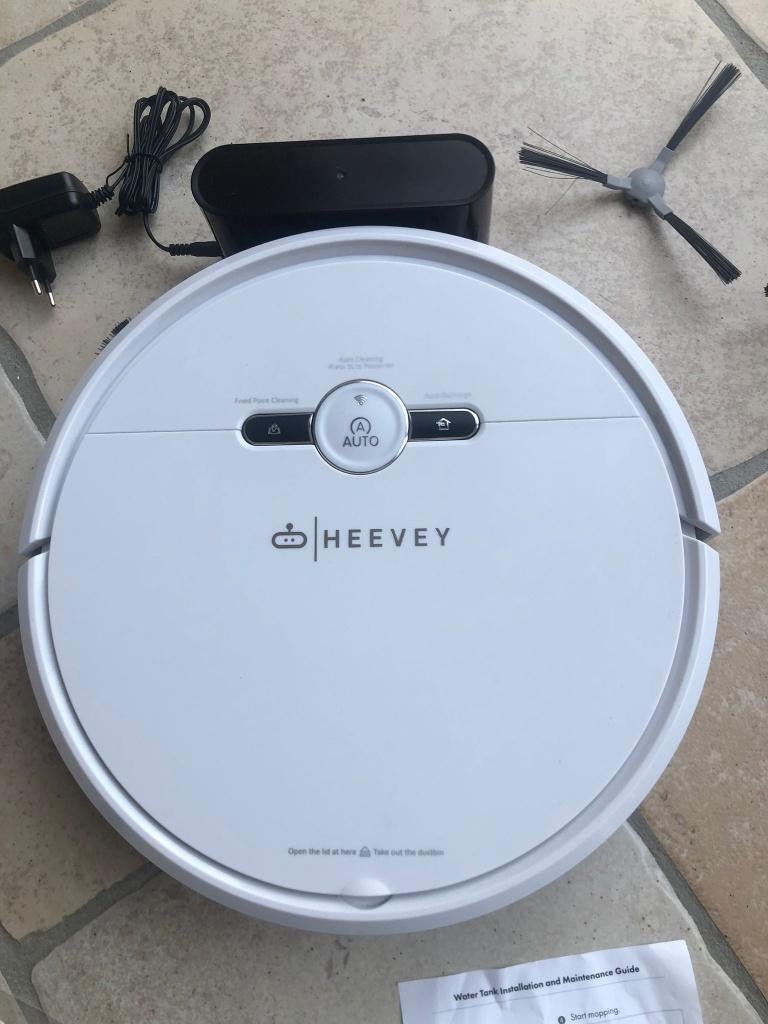 Heevey robotstofzuiger met dweilfunctie, Ophalen, Zo goed als nieuw, Reservoir, Robotstofzuiger