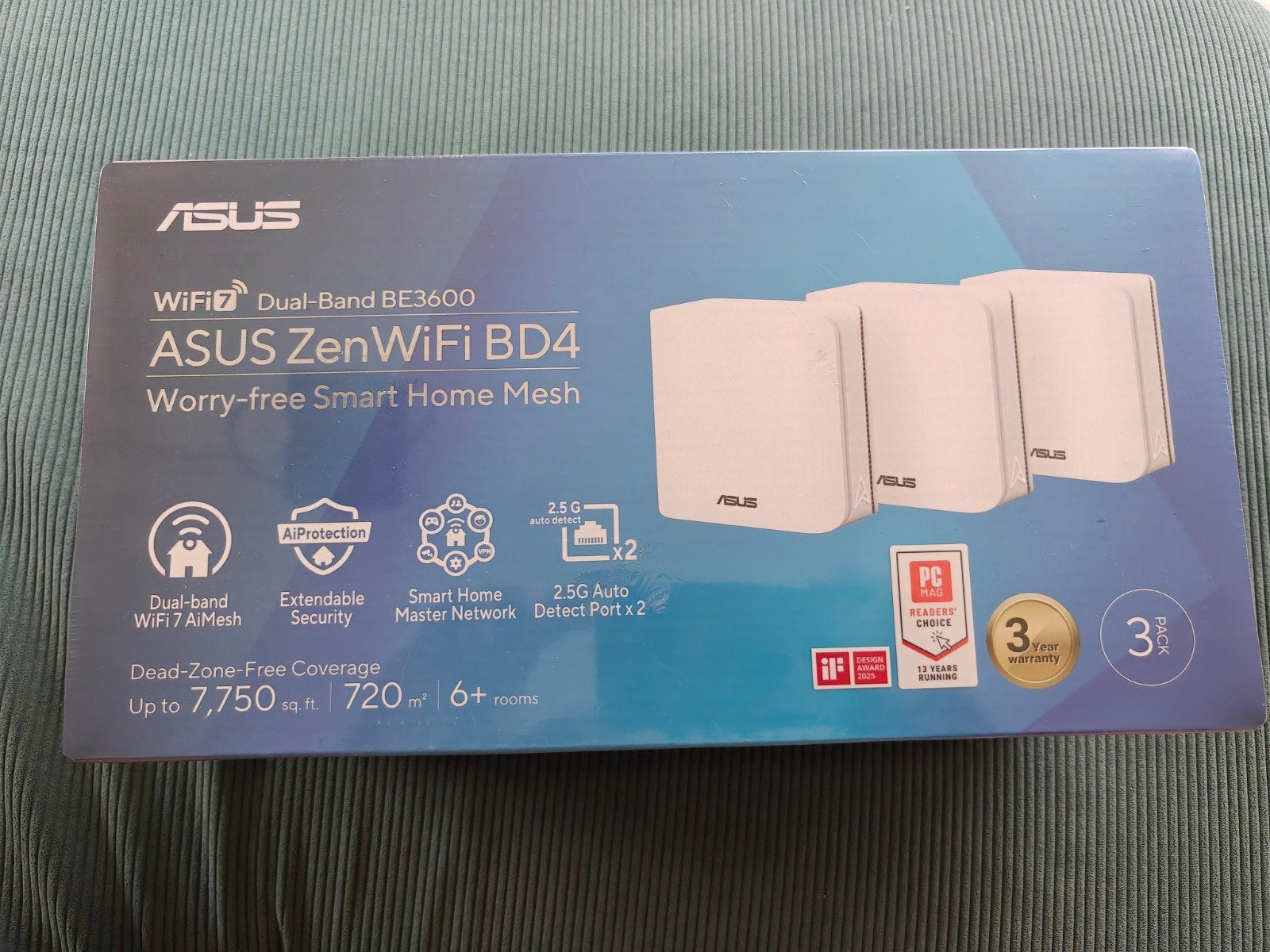 Nieuw ASUS ZenWiFi BD4 WiFi 7 Mesh Systeem (3-pack), Ophalen of Verzenden, Nieuw, Router, ASUS