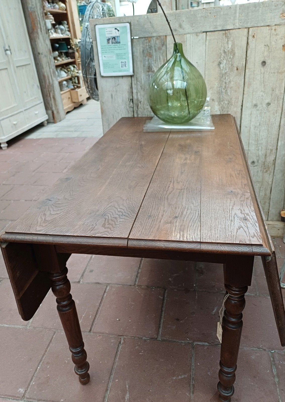 Prachtige oude hangoortafel, sidetable, vierkante tafel, Ophalen