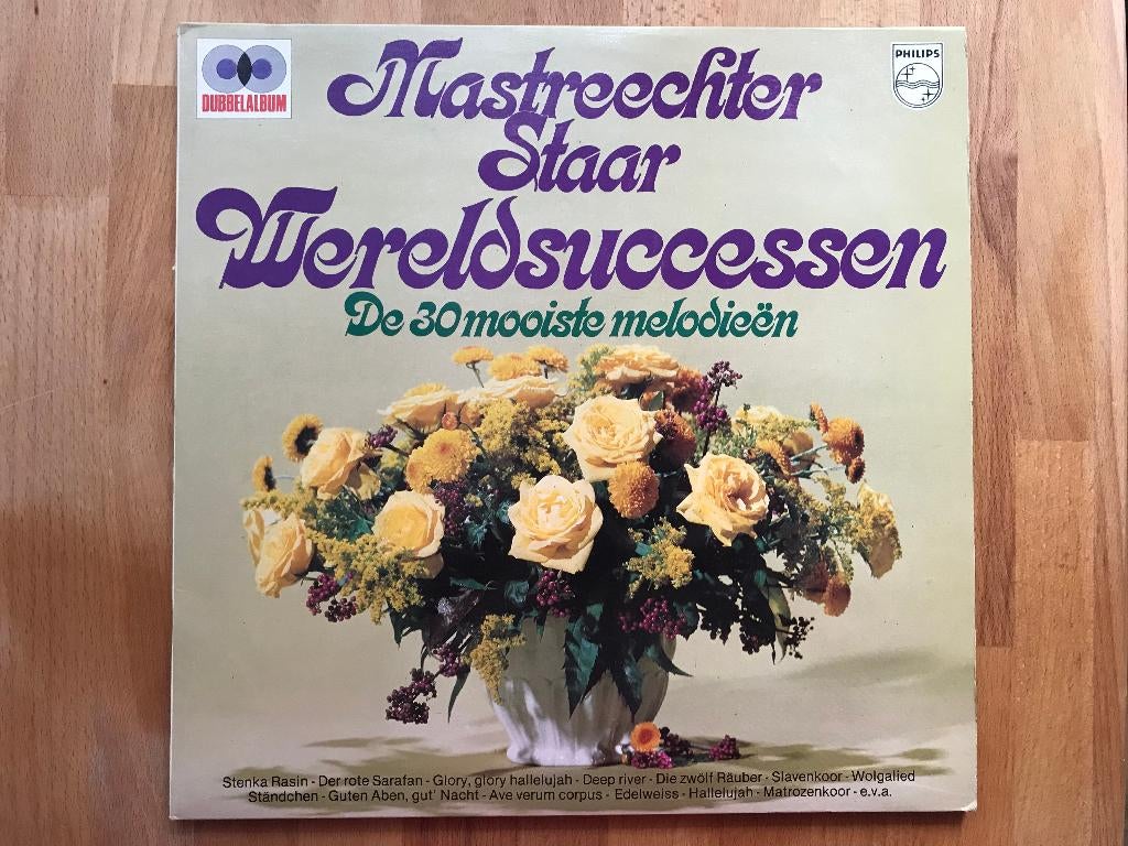 2 LP Mastreechter Staar Wereldsuccessen - mannenkoor, Dubbel-LP, Ophalen of Verzenden, Gebruikt, 12 inch
