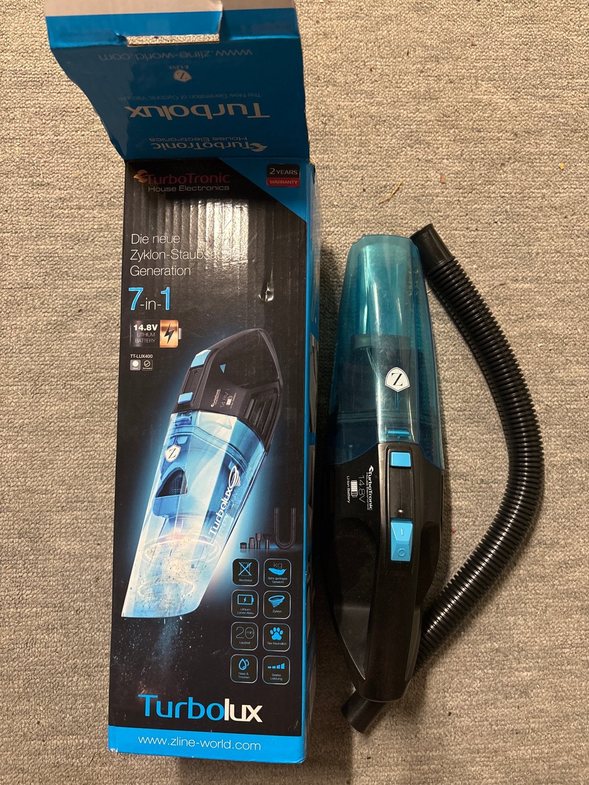 Turbotronic TurboLux 7-in-1 Kruimeldief - Draadloos, Witgoed en Apparatuur, Overige merken, Kruimeldief, Draadloos, Ophalen of Verzenden