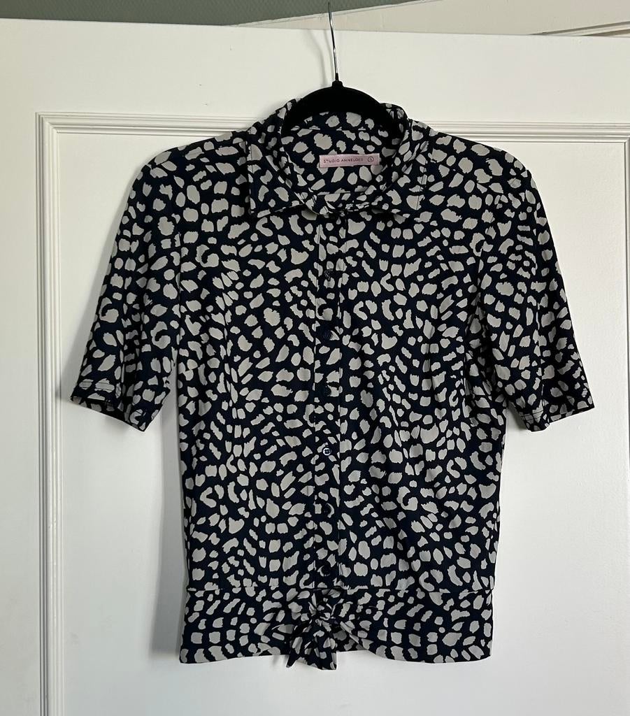 Zwart wit Studio Anneloes blouse in maat S., Ophalen of Verzenden, Zo goed als nieuw, Maat 36 (S), Zwart