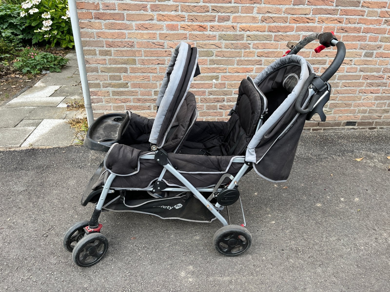 Dubbele buggy achter elkaar, Ophalen, Gebruikt, Kinderwagen of Buggy