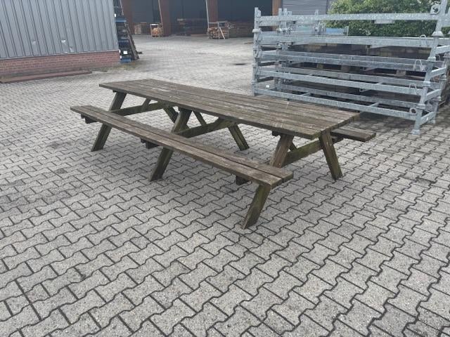 robuuste picknicktafel 3m, Tuin en Terras, Picknicktafels, Ophalen, Rechthoekig, Hout