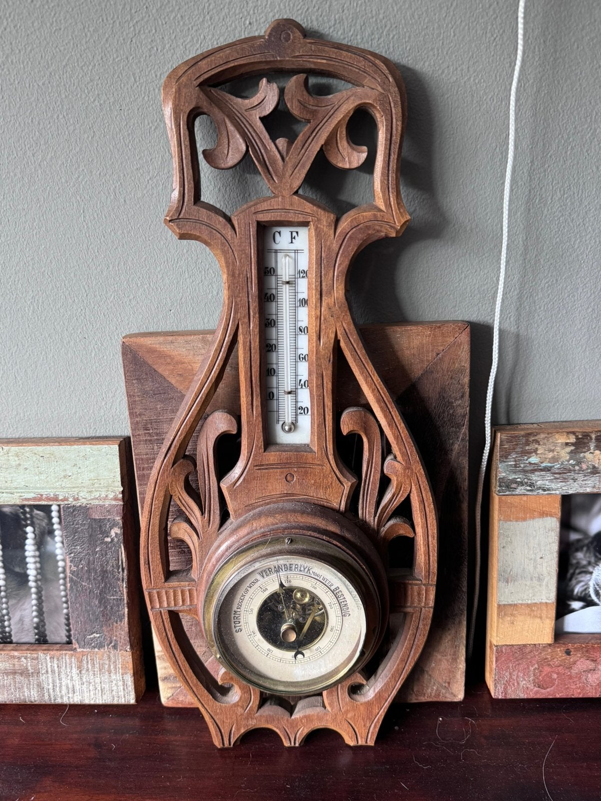 Prachtige antieke barometer, werkend!, Ophalen of Verzenden, Gebruikt