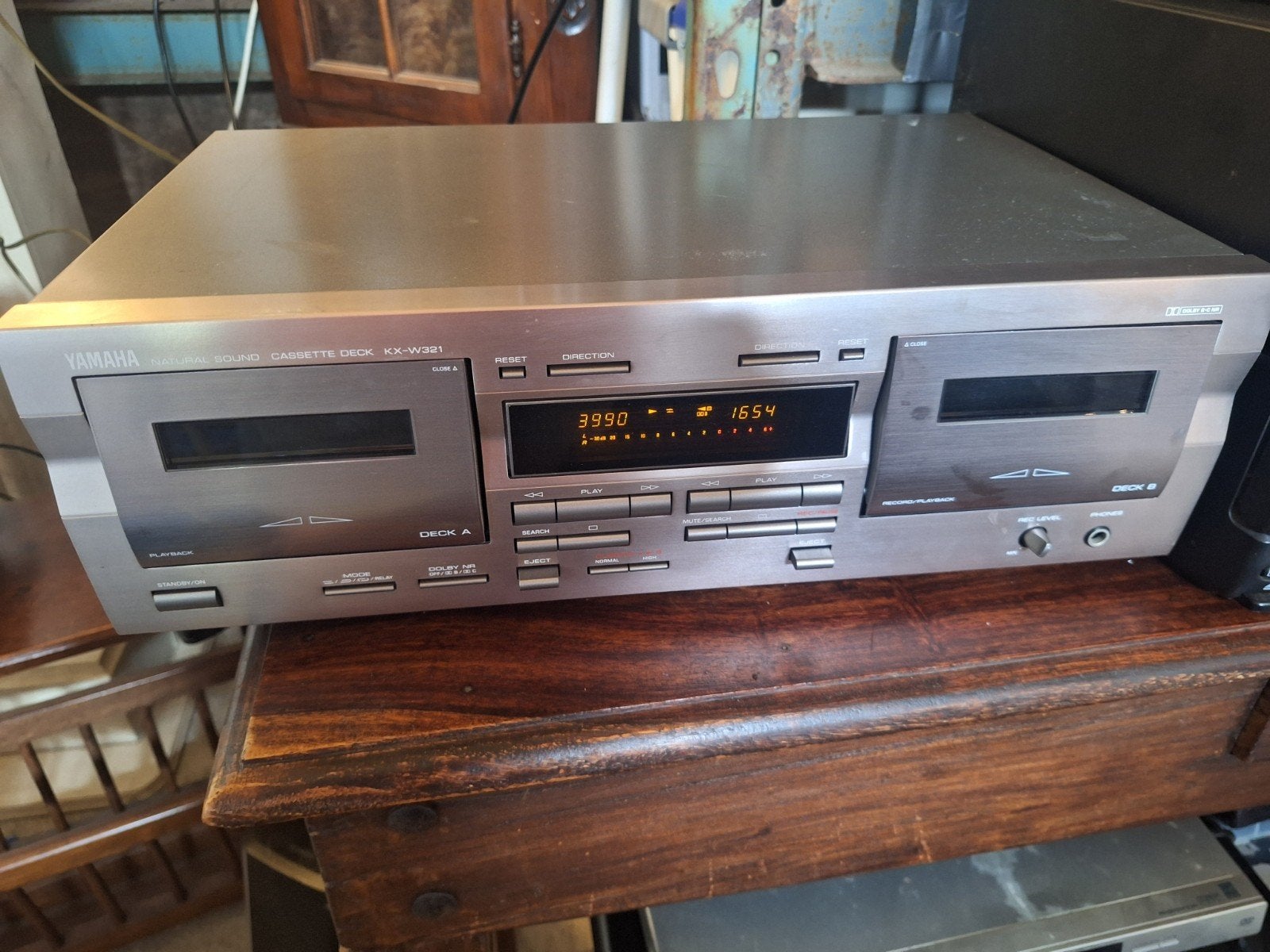 Yamaha KX W321 Cassettedeck - Dubbel Cassette Deck, Ophalen of Verzenden, Dubbel, Overige merken, High speed dubbing