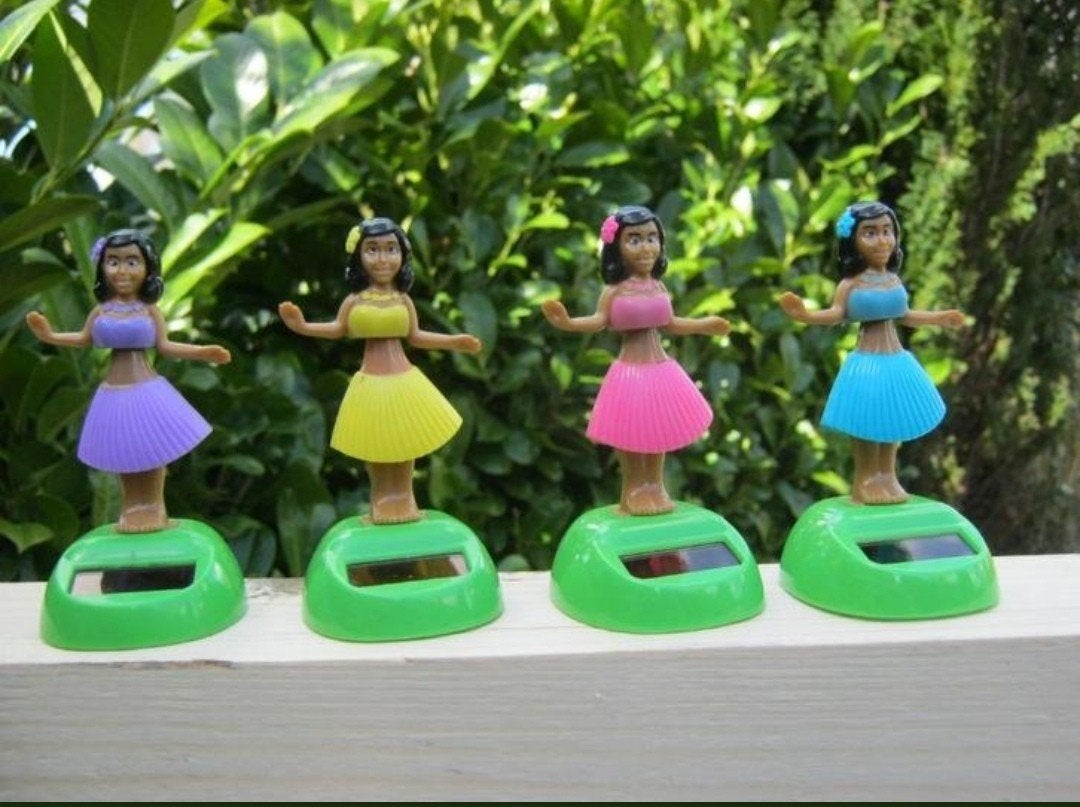 Set van 4 Solar Hula Danseressen - Bewegende Figuren, Ophalen of Verzenden, Nieuw