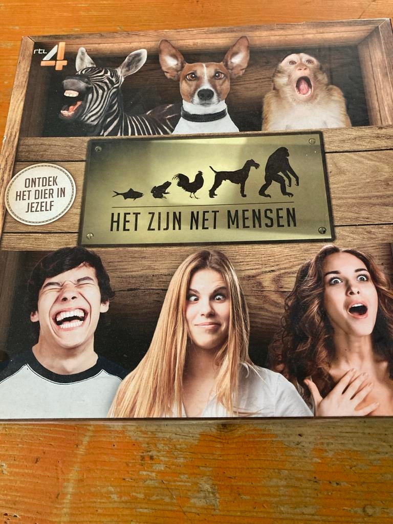 Het Zijn Net Mensen - Uitdagende Dierenquiz Bordspel, Hobby en Vrije tijd, Gezelschapsspellen | Bordspellen, Drie of vier spelers