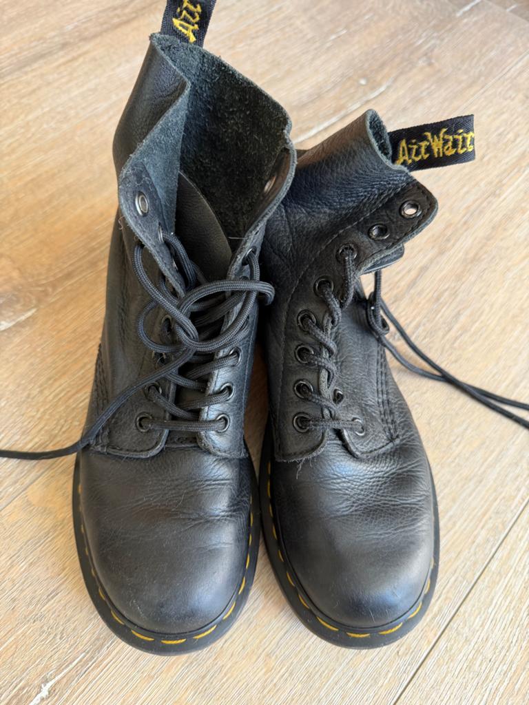 Dr. Martens 1460 Pascal Virginia Leer Zwart Maat 37, Zwart, Lage of Enkellaarzen, Ophalen of Verzenden, Dr. Martens