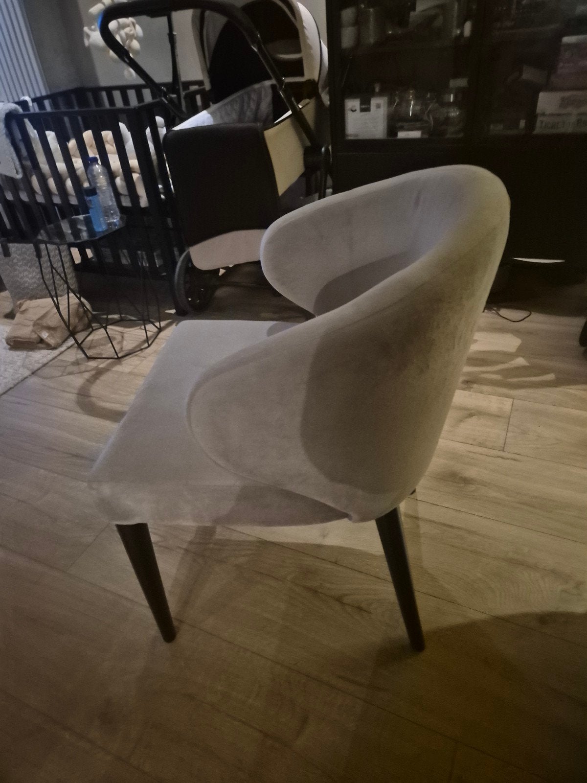Comfortabele taupe eetkamerstoel 6 stuks, Huis en Inrichting, Stoelen, Ophalen, Gebruikt, Eén, Modern