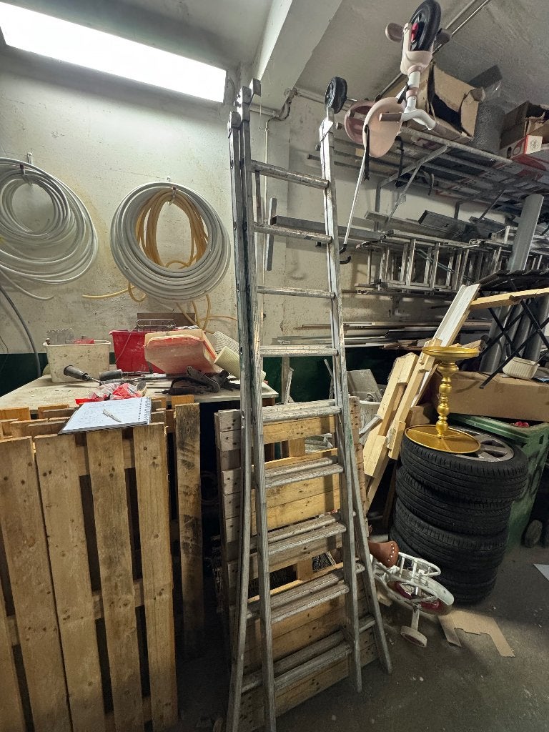 Partij aluminium ladders – 8 stuks (diverse types en merken), Doe-het-zelf en Verbouw, Ophalen, Gebruikt, Ladder, Opvouwbaar of Inschuifbaar