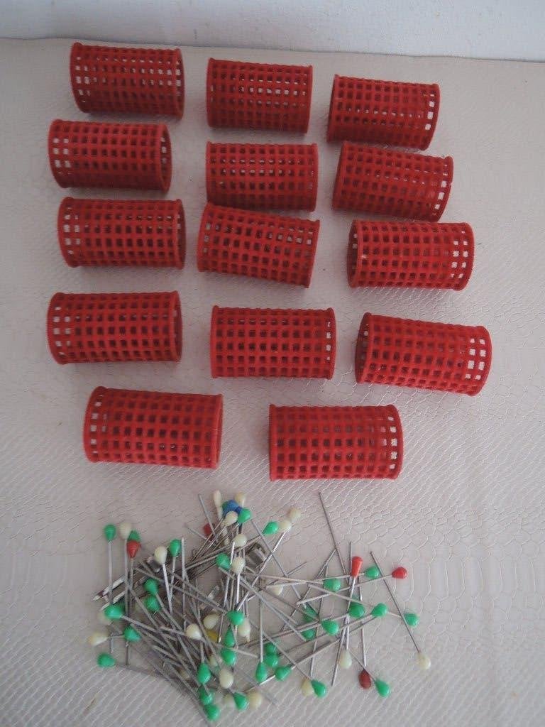 14 Haar rollers met pinnen, Ophalen of Verzenden, Gebruikt, Overige typen